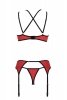 Bielizna Magnolia set red XXL/XXXL